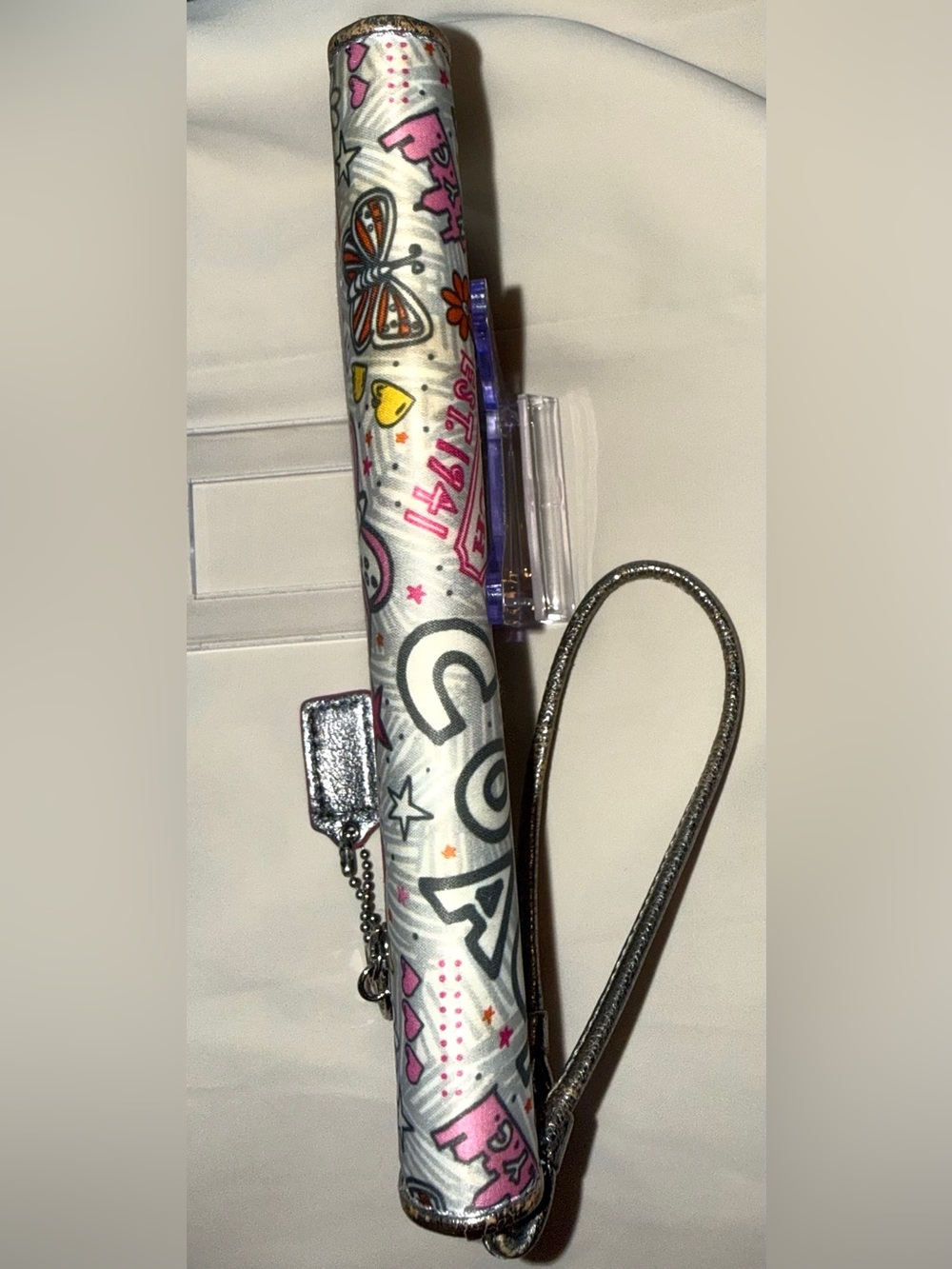 Coach Poppy Bandana Butterfly Graffiti Wallet Wristlet - Picture 6 of 12